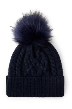 Holland Cooper Cortina Bobble Hat Ink Navy Outlet