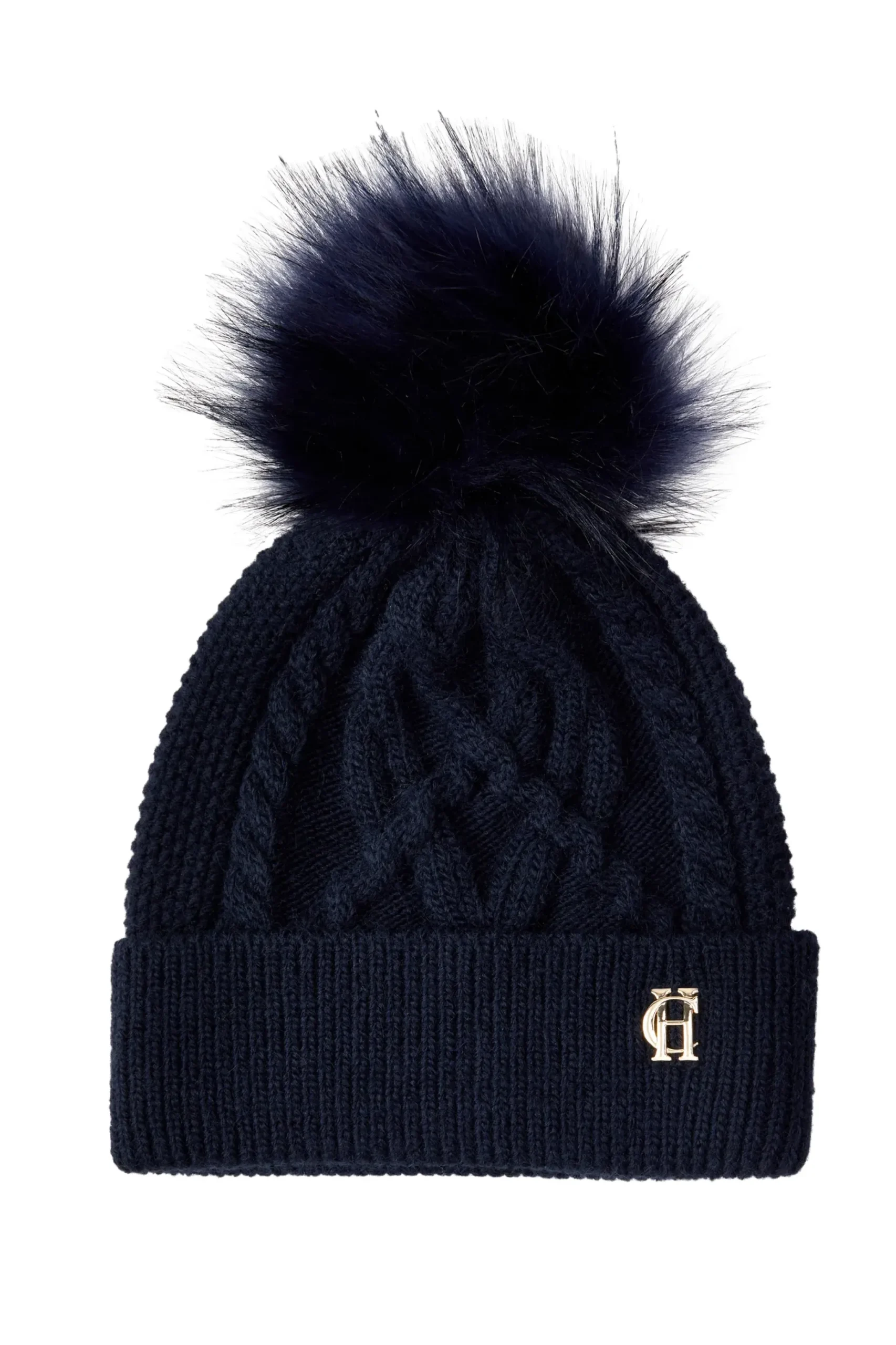 Holland Cooper Cortina Bobble Hat Ink Navy Outlet