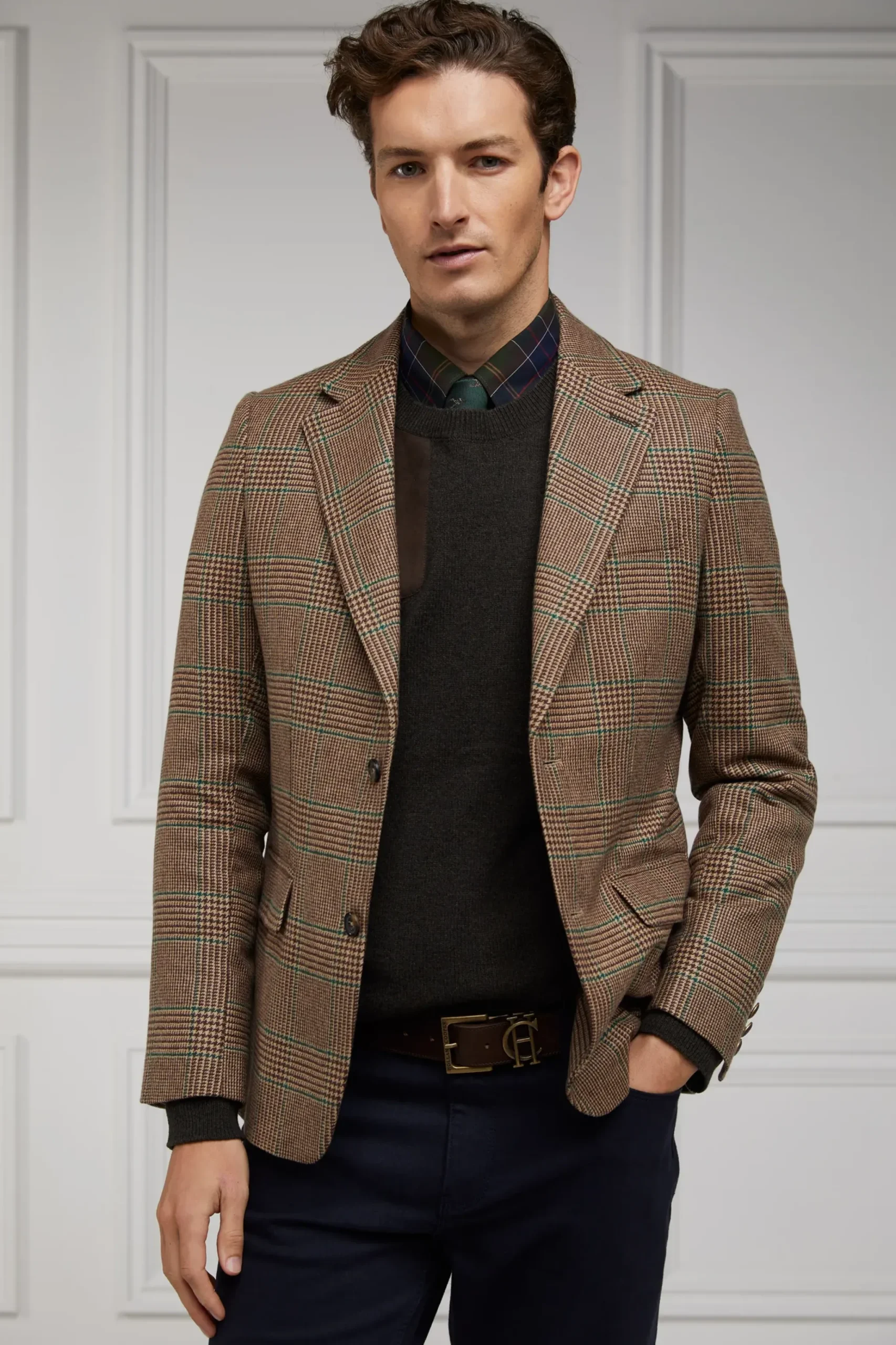 Holland Cooper Country Crew Neck Knit Moss Discount