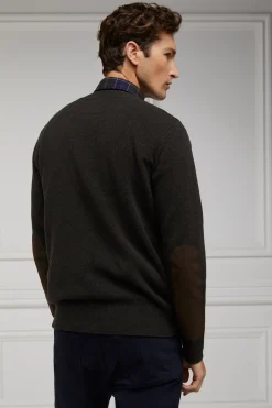 Holland Cooper Country Crew Neck Knit Moss Discount