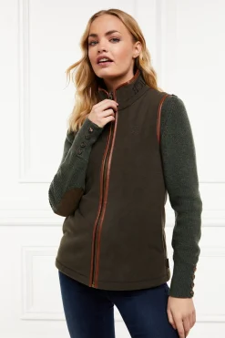 Holland Cooper Country Fleece Gilet Khaki Hot