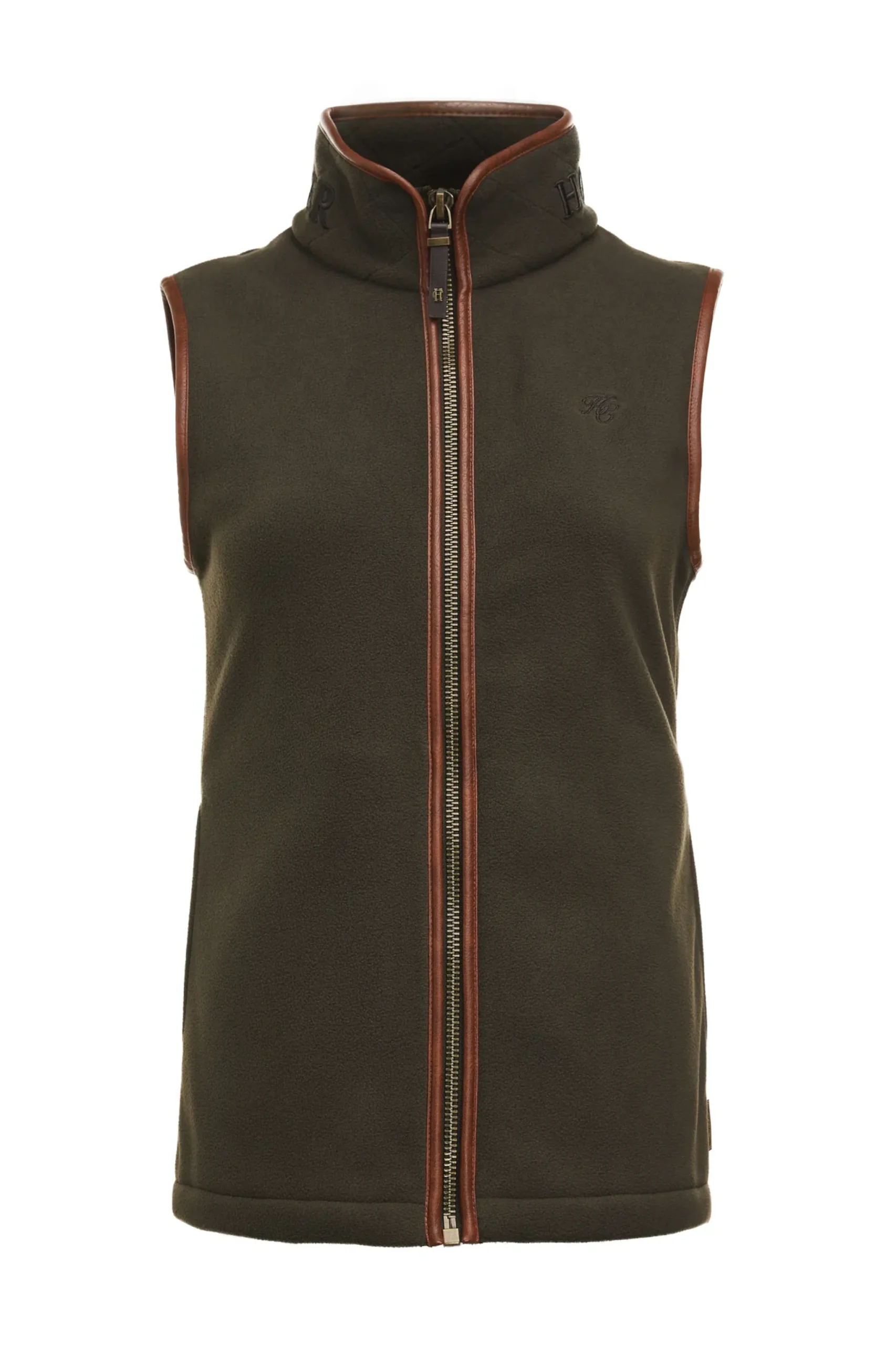 Holland Cooper Country Fleece Gilet Khaki Hot