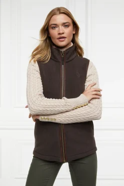 Holland Cooper Country Fleece Gilet Chocolate