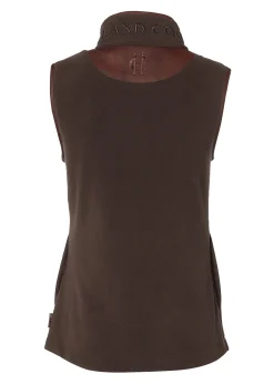 Holland Cooper Country Fleece Gilet Chocolate