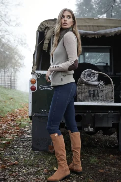 Holland Cooper Country Fleece Gilet Sage New