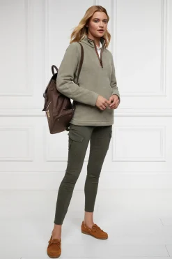 Holland Cooper Country Fleece Half Zip Sage Discount