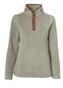 Holland Cooper Country Fleece Half Zip Sage Discount