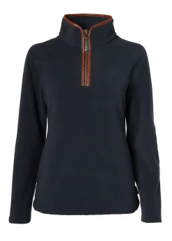 Holland Cooper Country Fleece Half Zip Ink Navy Sale