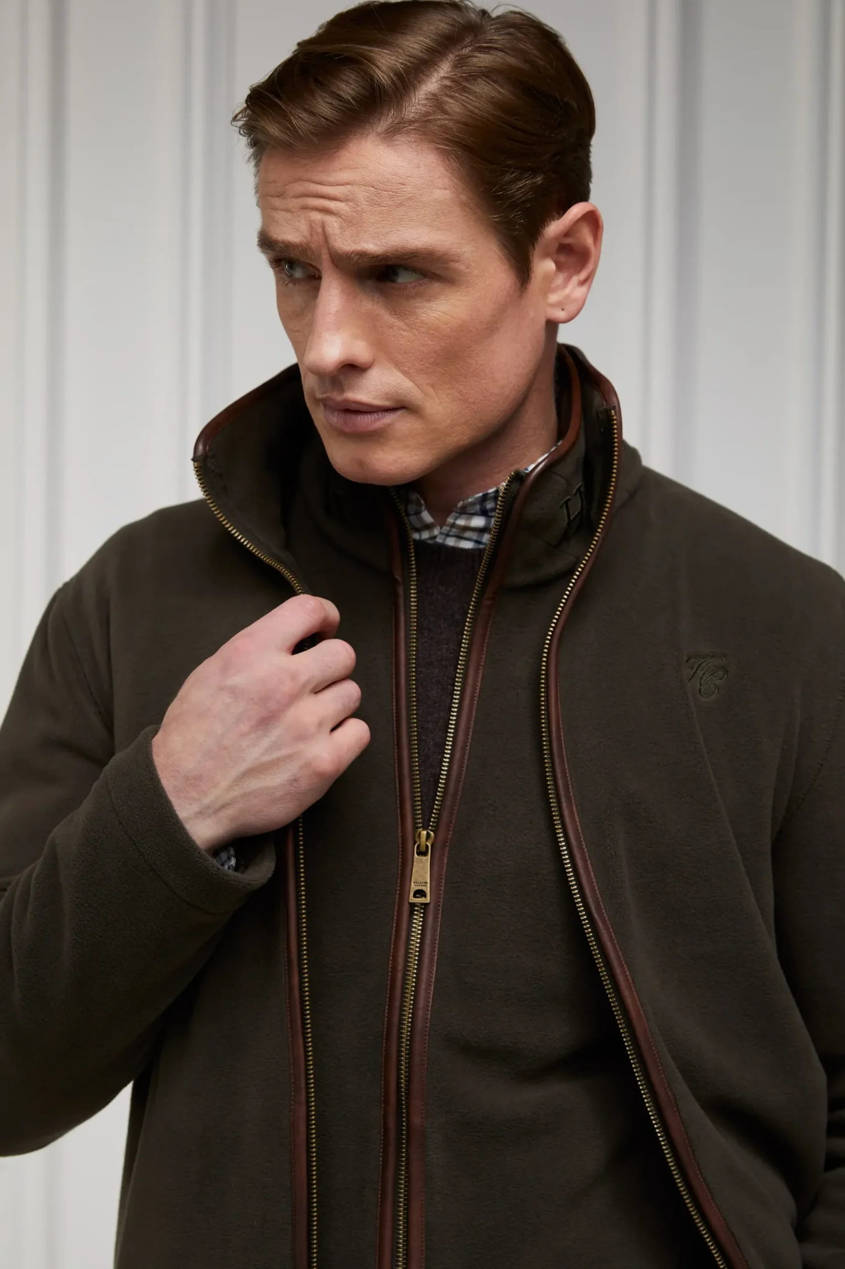 Holland Cooper Country Fleece Jacket Khaki Best