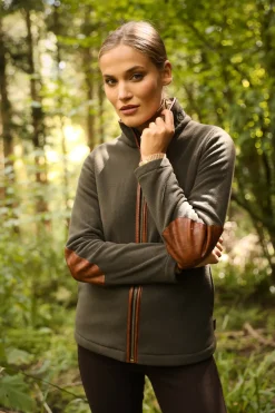 Holland Cooper Country Fleece Jacket Khaki Clearance