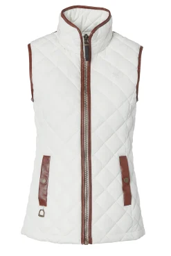 Holland Cooper Country Quilted Gilet Cream Outlet