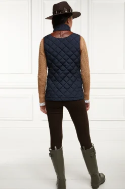 Holland Cooper Country Quilted Gilet Ink Navy Sale