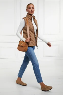 Holland Cooper Country Quilted Gilet Coffee Clearance