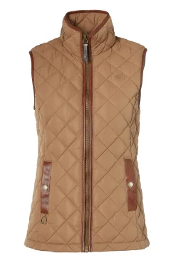 Holland Cooper Country Quilted Gilet Coffee Clearance