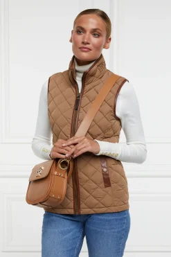 Holland Cooper Country Quilted Gilet Coffee Clearance