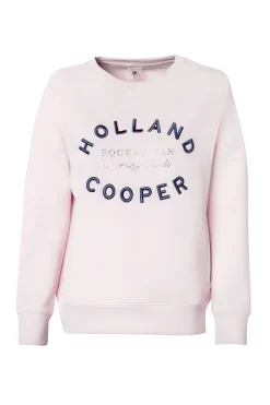 Holland Cooper Crystal Crew Neck Sweat Blush Discount