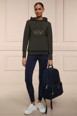 Holland Cooper Crystal Hoodie Heritage Khaki Outlet