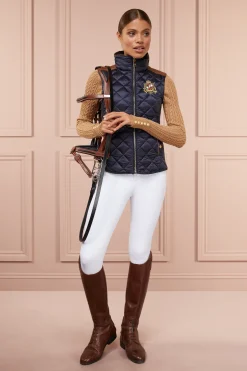 Holland Cooper Diamond Quilt Classic Gilet Ink Navy
