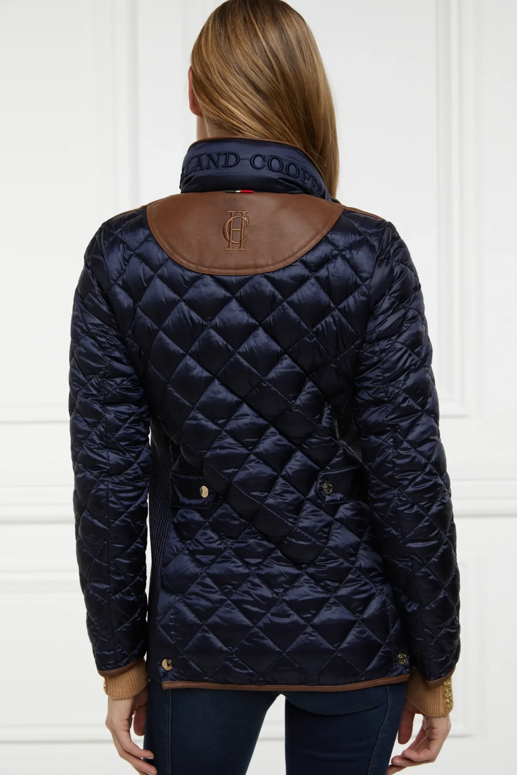 Holland Cooper Diamond Quilt Classic Jacket Ink Navy Hot