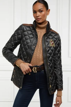 Holland Cooper Diamond Quilt Classic Jacket Khaki Outlet
