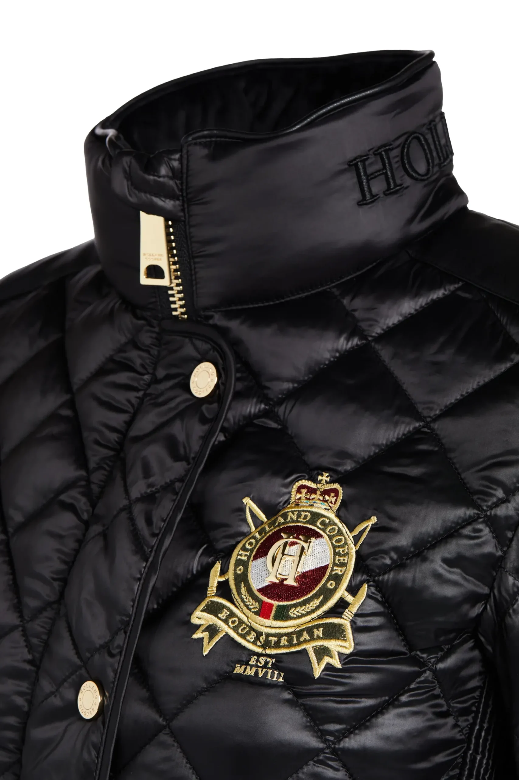 Holland Cooper Diamond Quilt Classic Jacket Black Hot