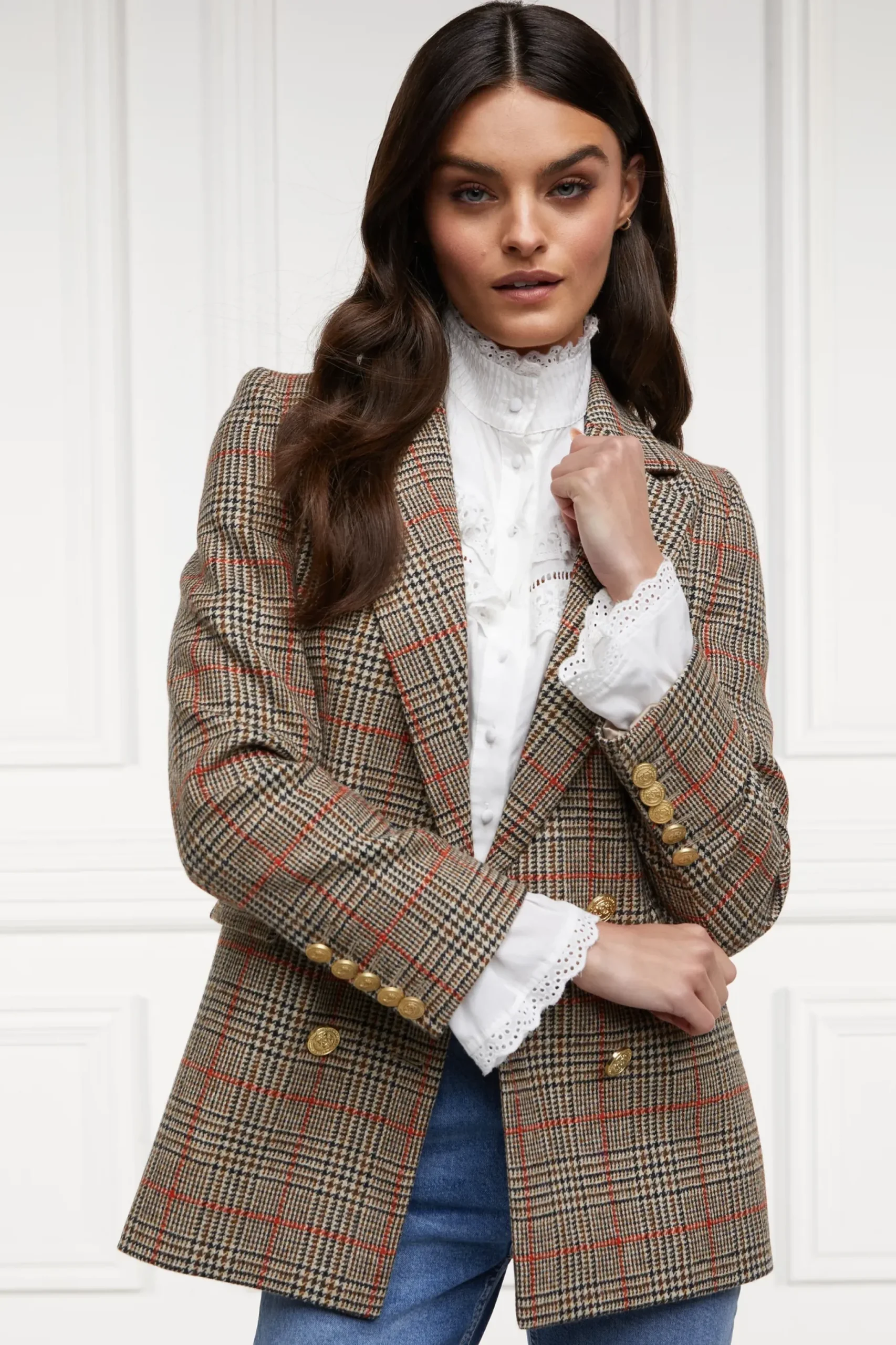Holland Cooper Double Breasted Blazer Orange Windsor Discount