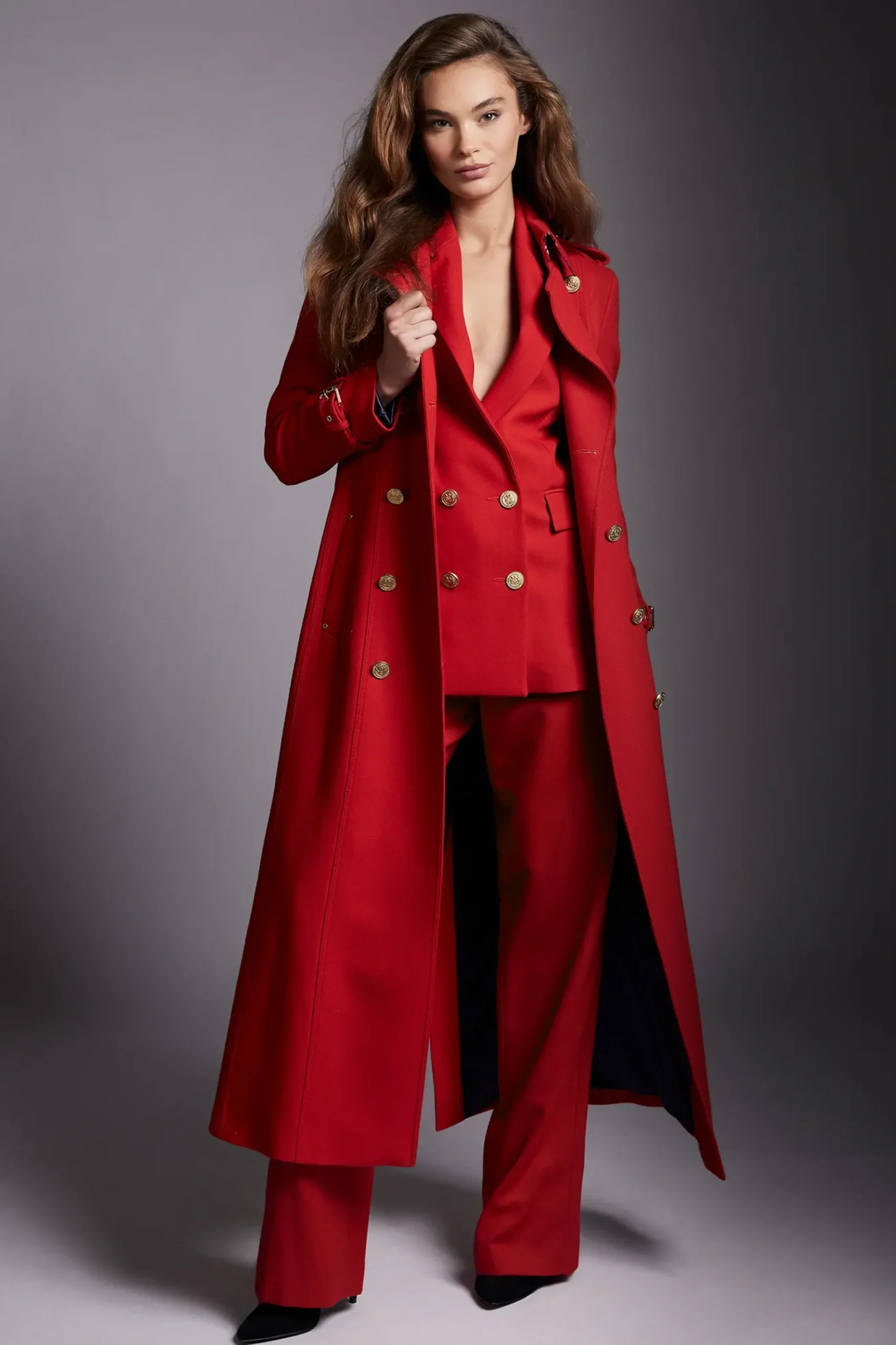 Holland Cooper Double Breasted Blazer Red Barathea Outlet