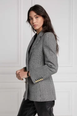 Holland Cooper Double Breasted Blazer Prince of Wales Mono Online