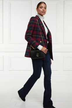Holland Cooper Double Breasted Blazer Logan Tartan Clearance