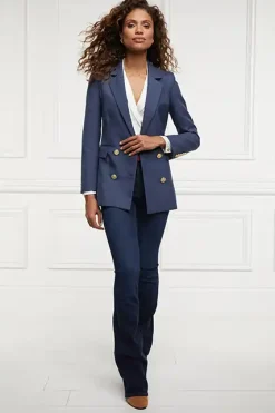 Holland Cooper Double Breasted Blazer Denim Outlet