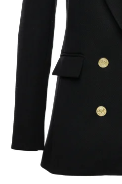 Holland Cooper Double Breasted Blazer Black Linen Sale