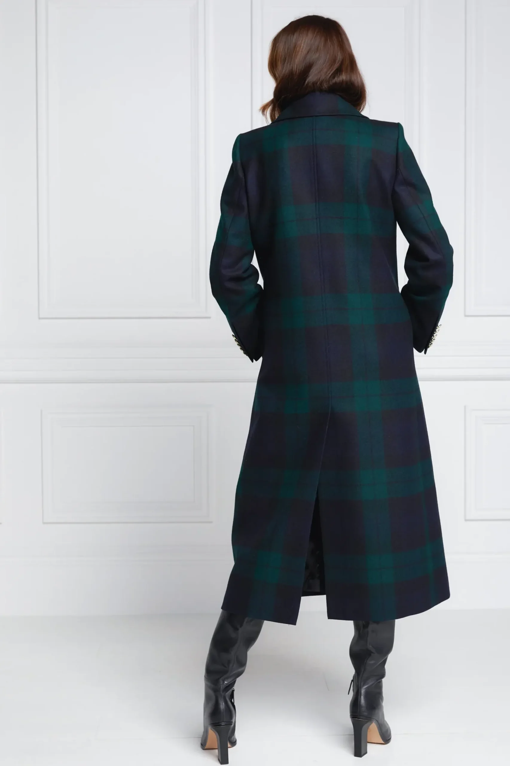 Holland Cooper Double Breasted Coat Blackwatch Best