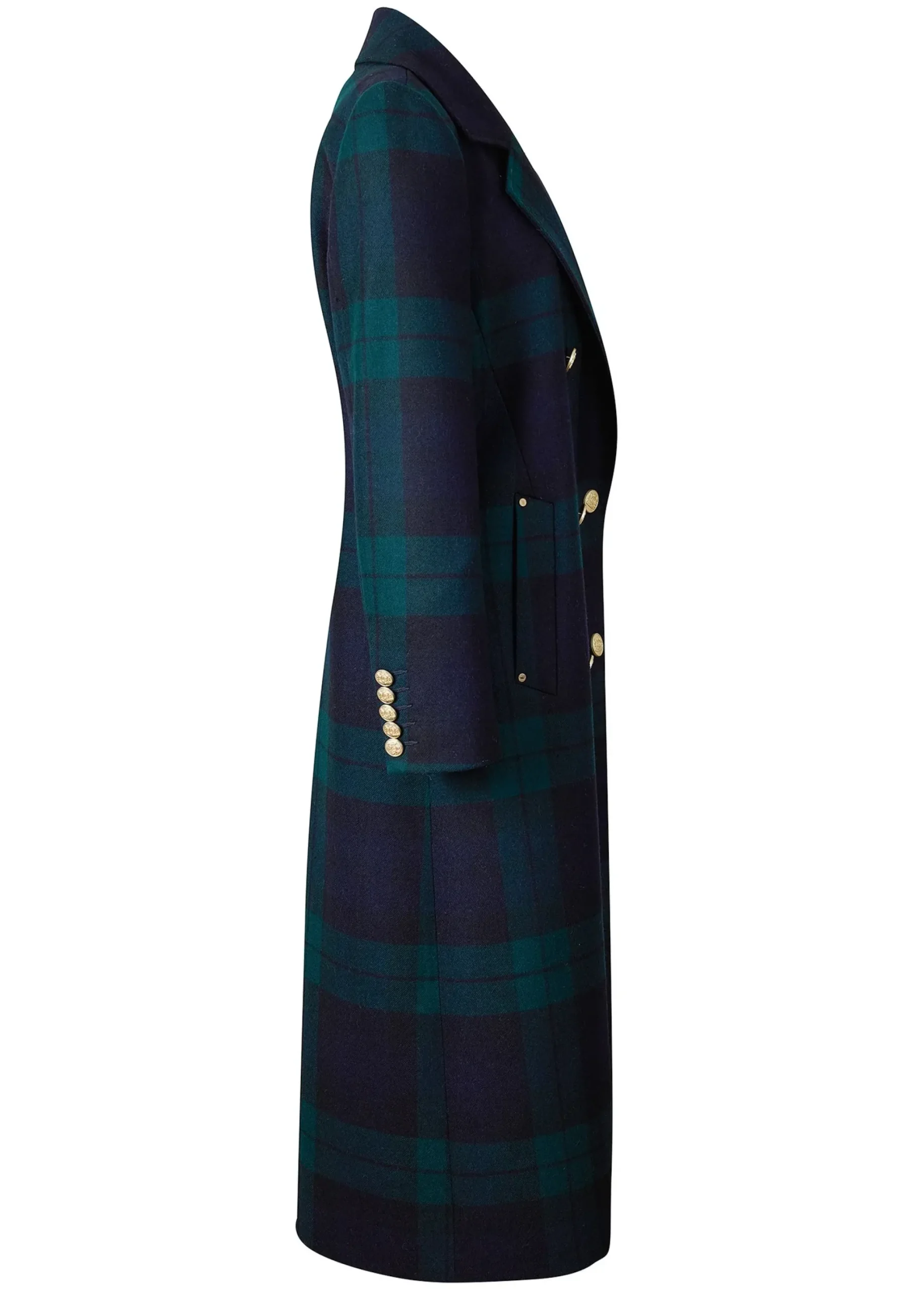 Holland Cooper Double Breasted Coat Blackwatch Best