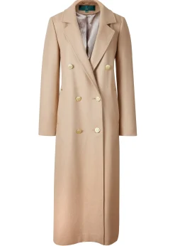 Holland Cooper Double Breasted Coat Camel Outlet