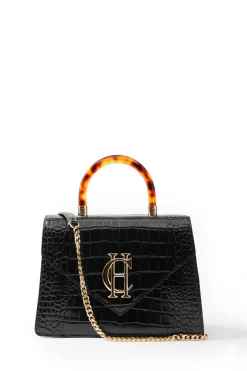 Holland Cooper Dowdeswell Bag Black Croc