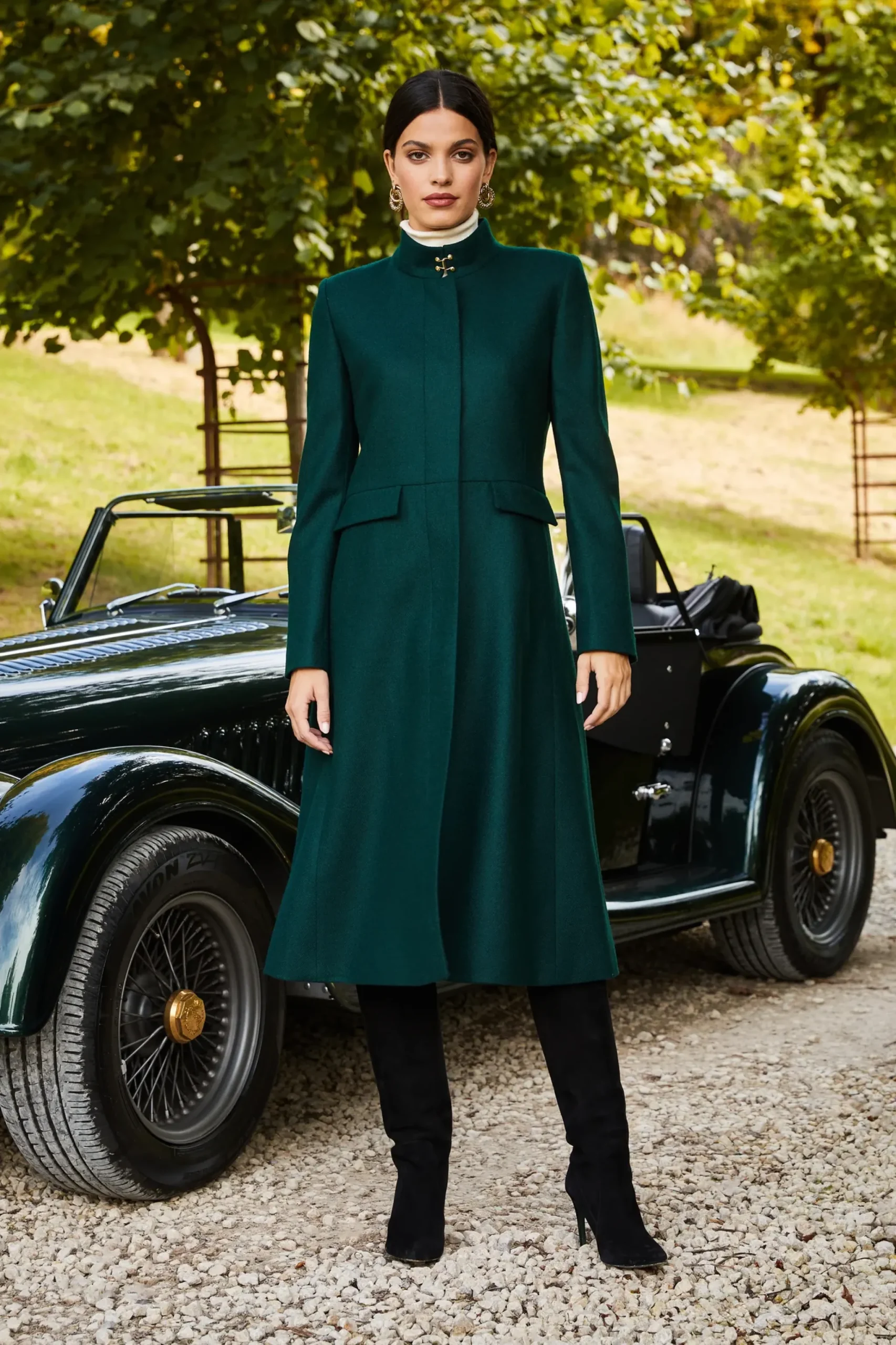 Holland Cooper Dowdeswell Coat Emerald Hot