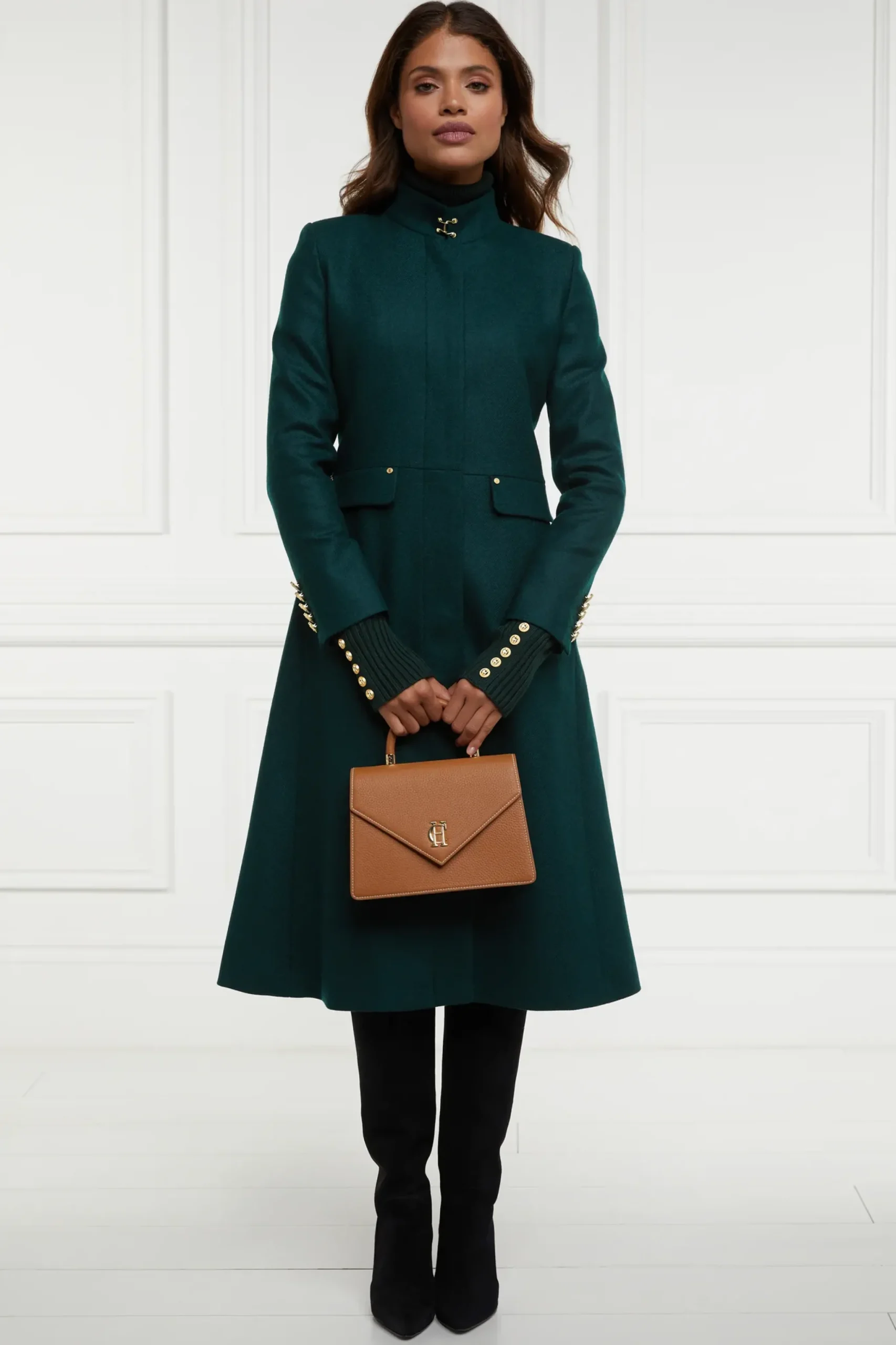 Holland Cooper Dowdeswell Coat Emerald Hot