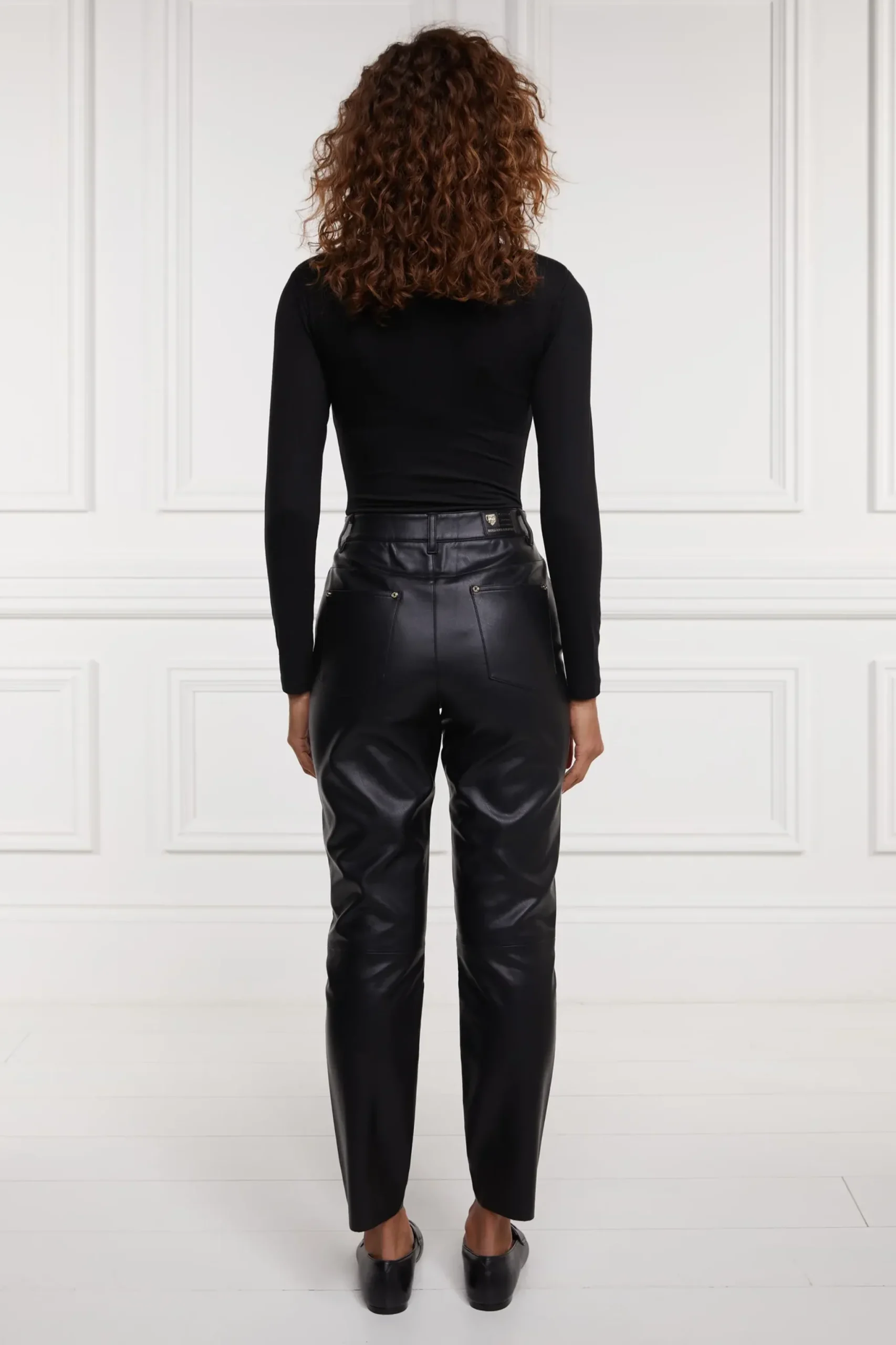 Holland Cooper Dunwick Faux Leather Pant Black Hot