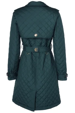 Holland Cooper Enstone Quilted Trench Coat Emerald Sale