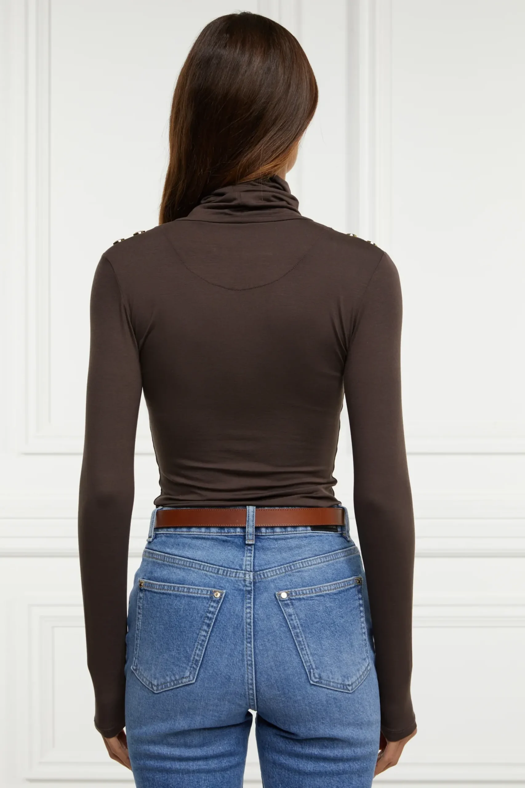 Holland Cooper Essential Roll Neck Coffee Best