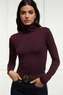 Holland Cooper Essential Roll Neck Burgundy