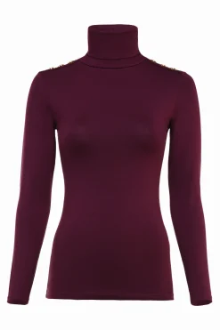 Holland Cooper Essential Roll Neck Burgundy