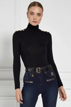 Holland Cooper Essential Roll Neck Black Outlet