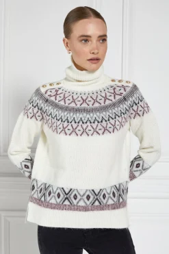 Holland Cooper Fairisle Knit Cream
