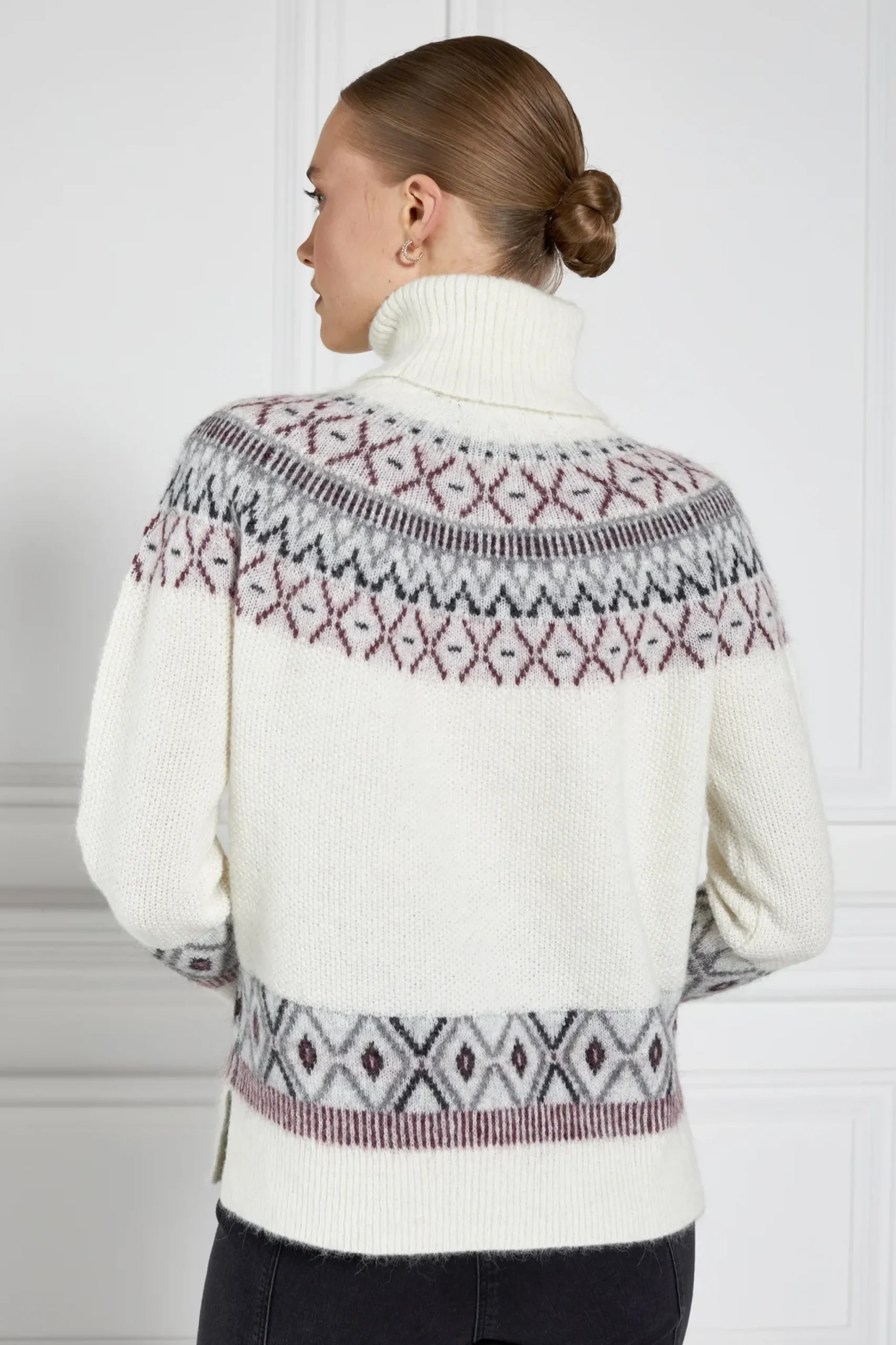 Holland Cooper Fairisle Knit Cream