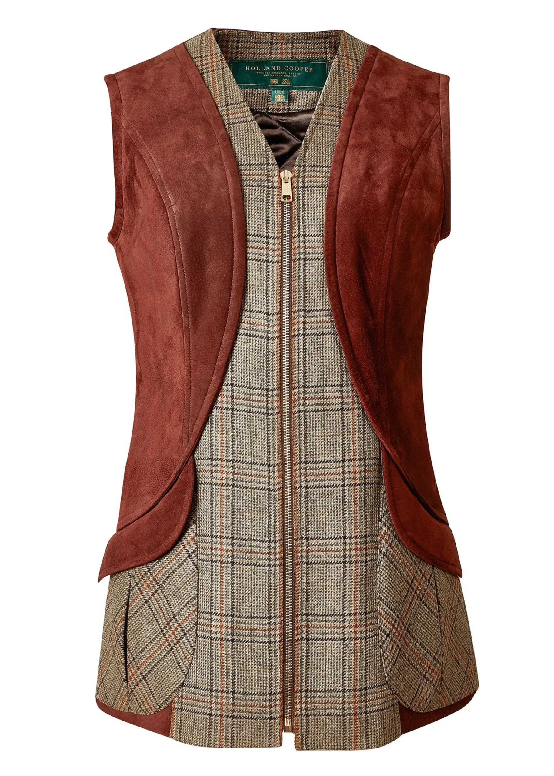 Holland Cooper Field Vest Bourbon Tweed Clearance