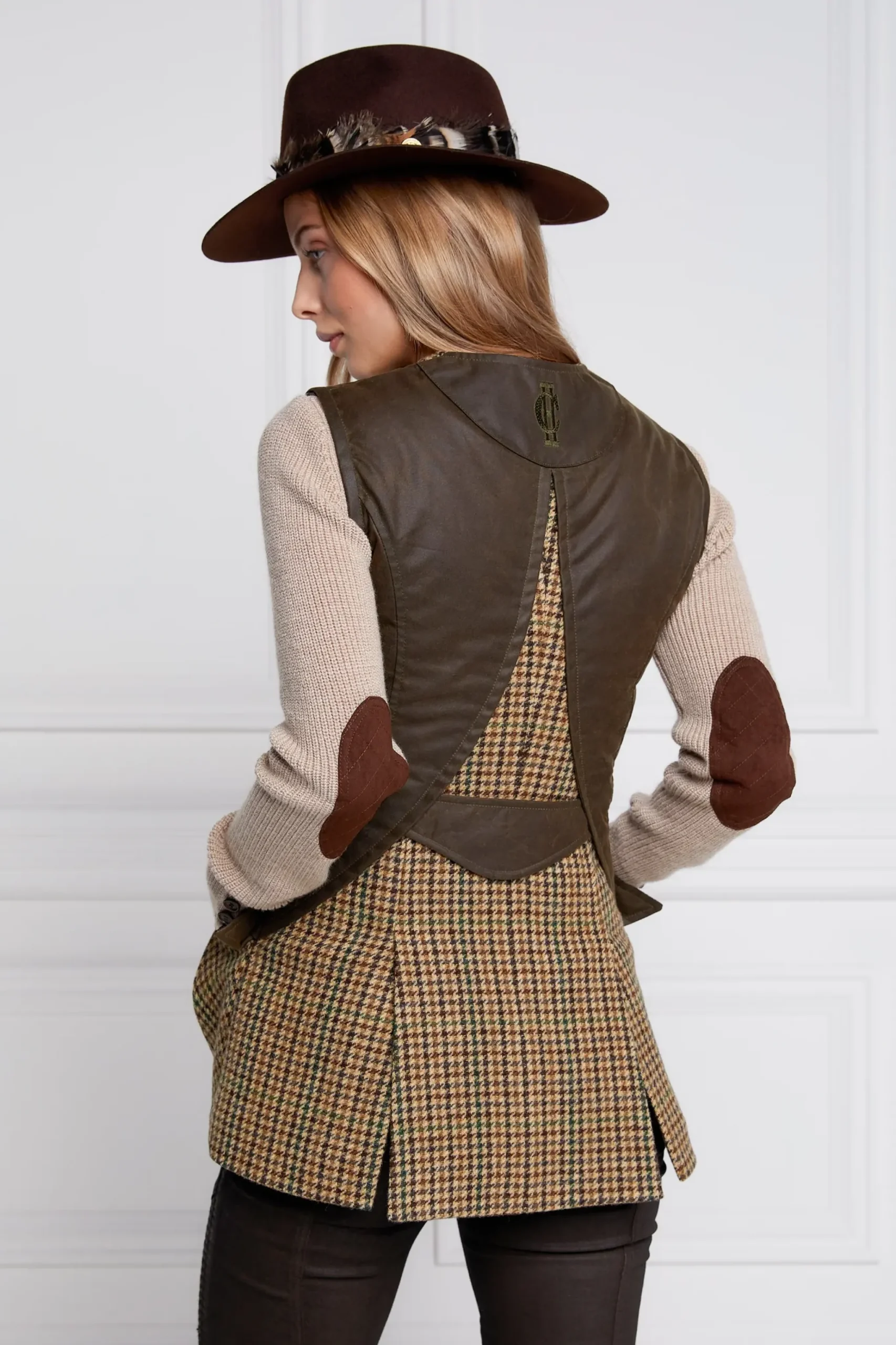 Holland Cooper Field Vest Hailes Green Tweed Online