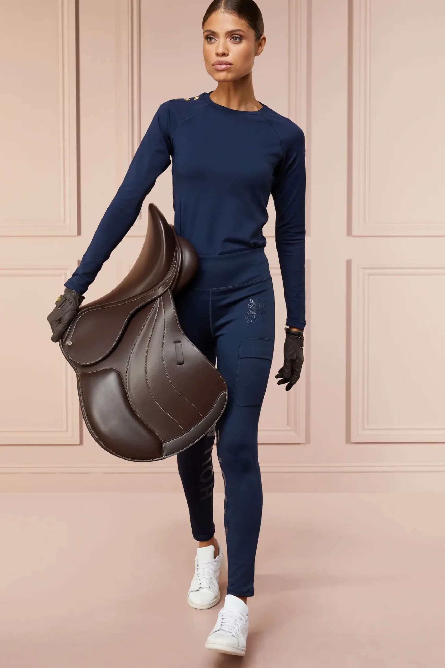 Holland Cooper Findley Crew Base Layer Navy Online