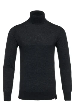 Holland Cooper Fine Roll Neck Knit Charcoal