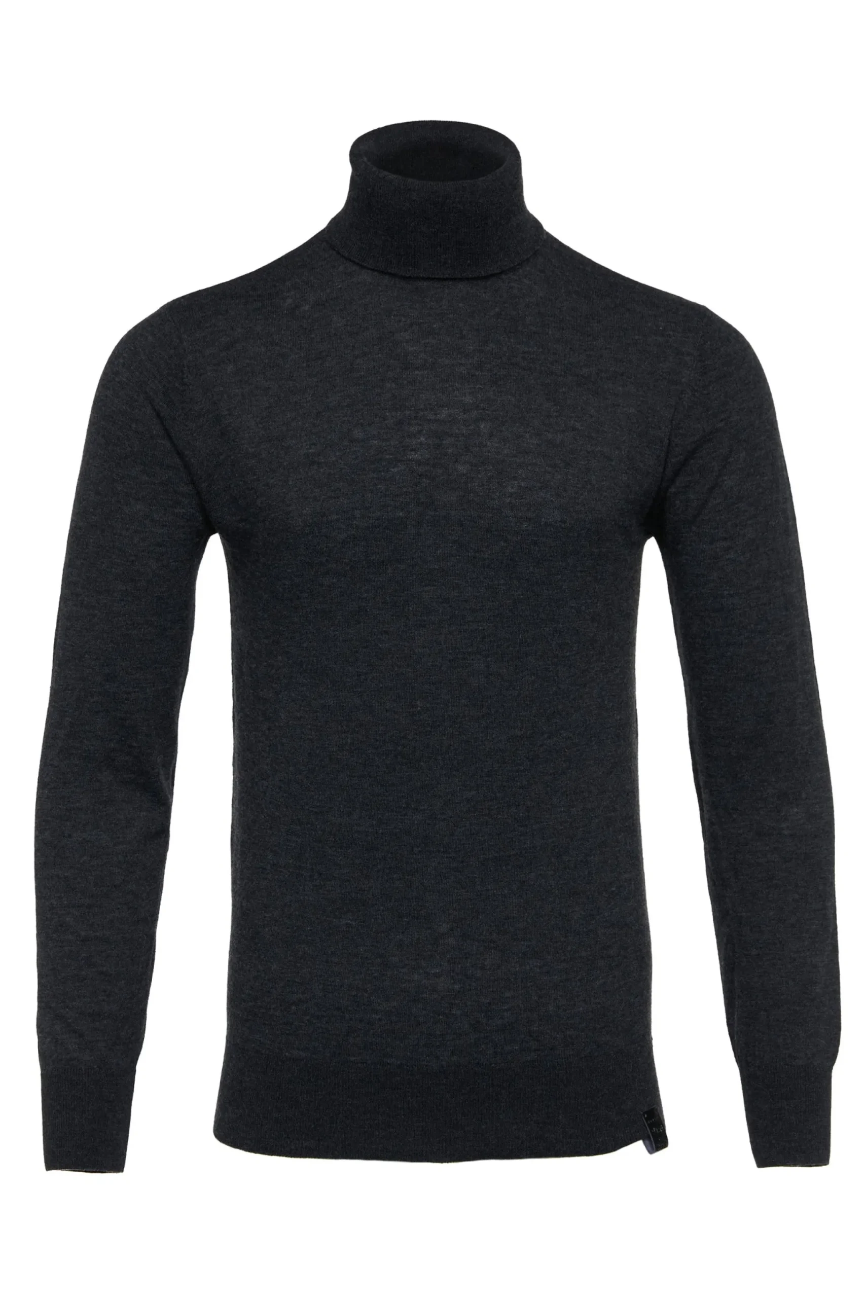 Holland Cooper Fine Roll Neck Knit Charcoal